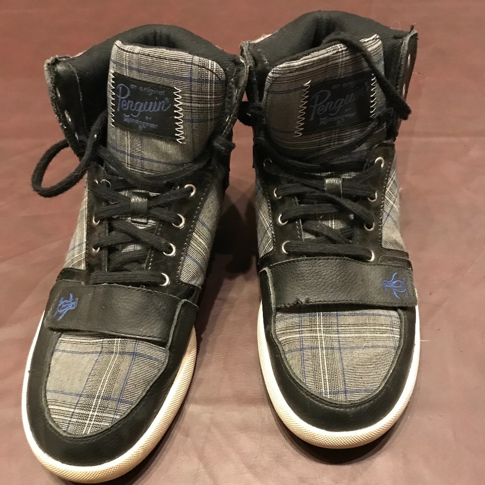 Vintage Penguin men’s 11 shoes plaid blue color way
